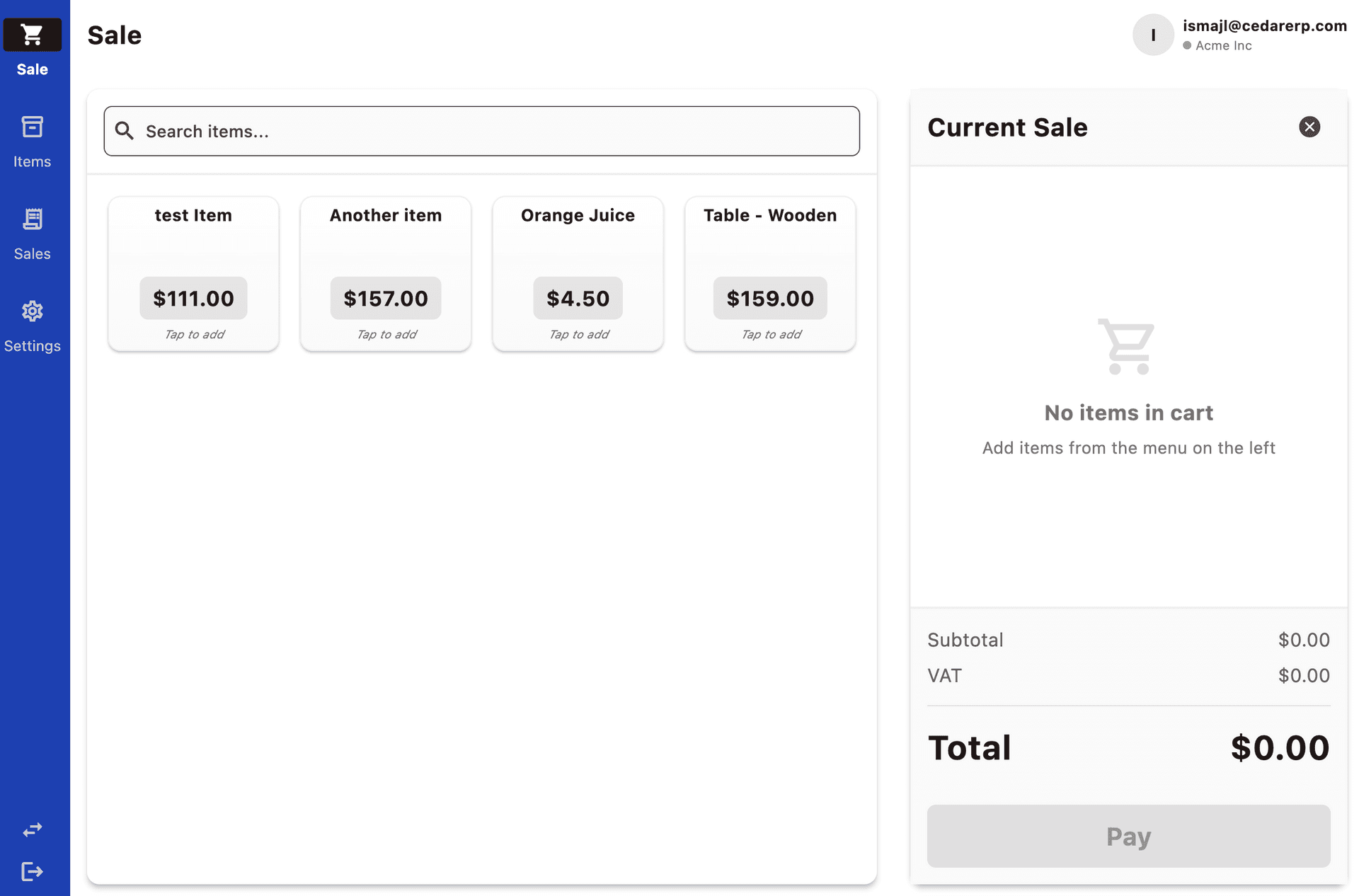 POS System Interface